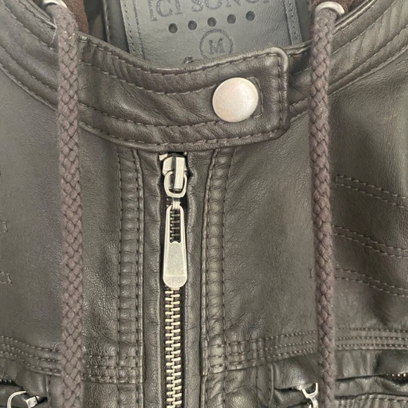 Pleather Jacket with hood - Picture 4 of 4